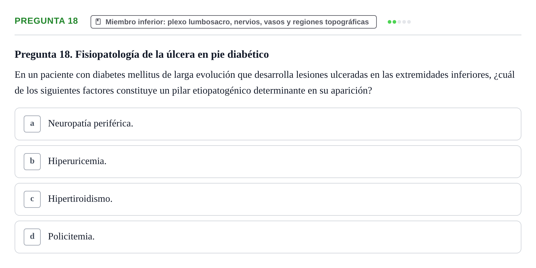 Enunciado: Pregunta 18