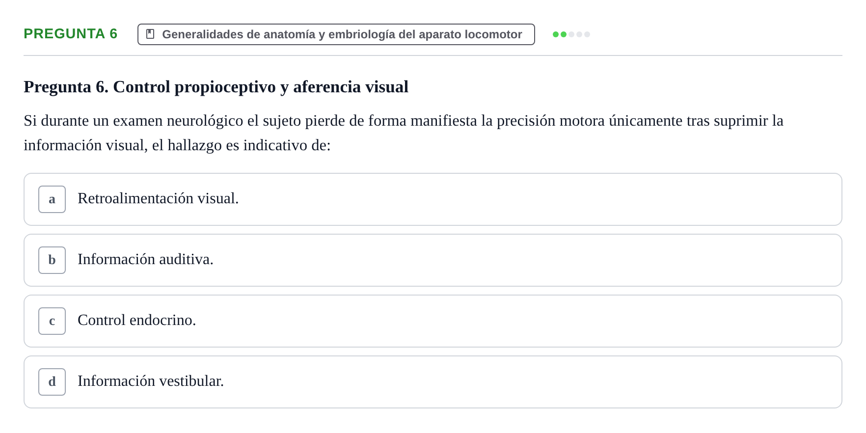 Enunciado: Pregunta 6