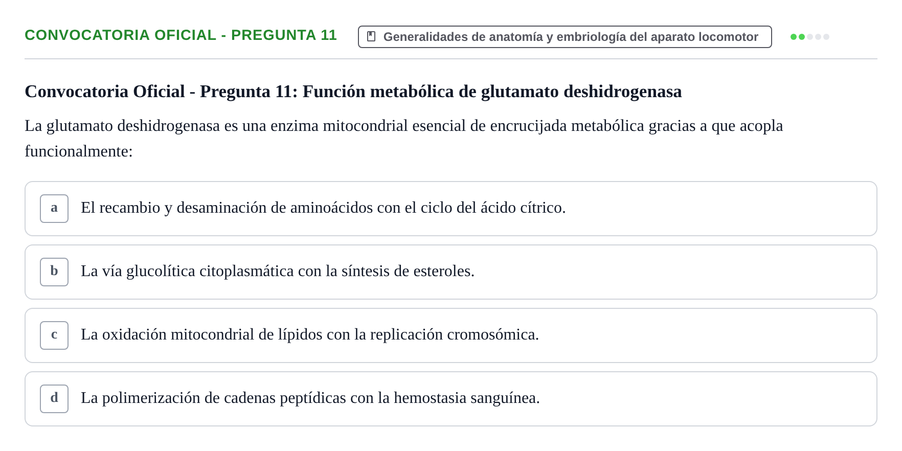 Enunciado: Convocatoria Oficial - Pregunta 11