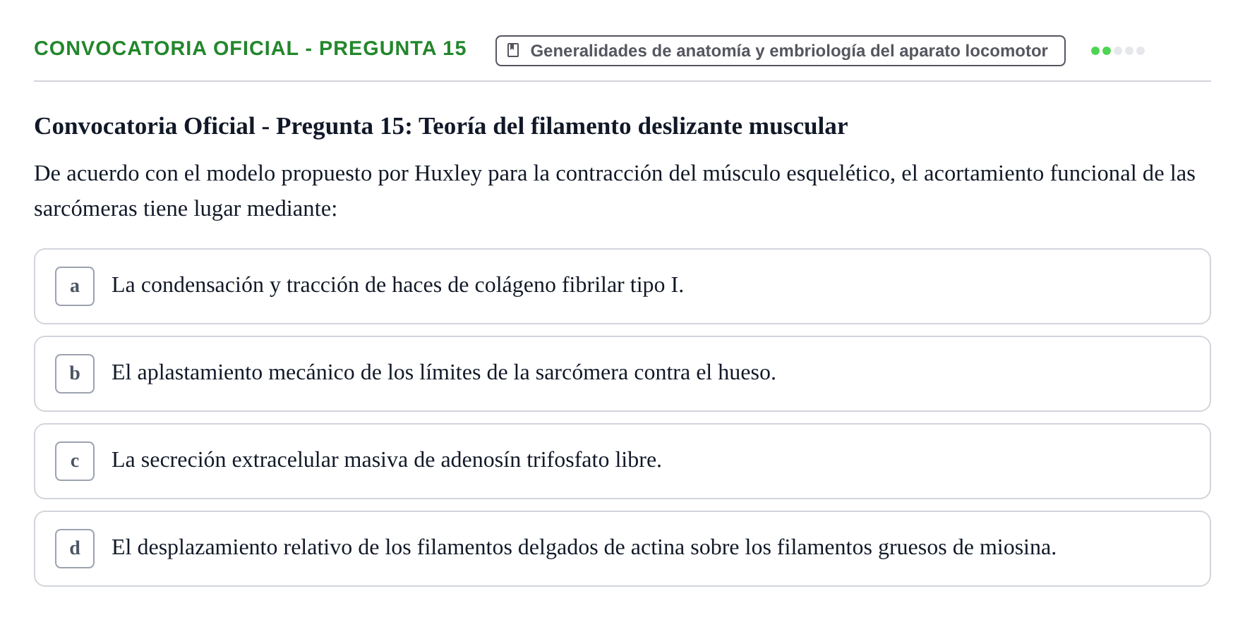 Enunciado: Convocatoria Oficial - Pregunta 15