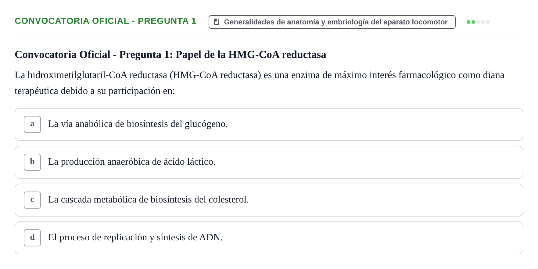 Enunciado: Convocatoria Oficial - Pregunta 1