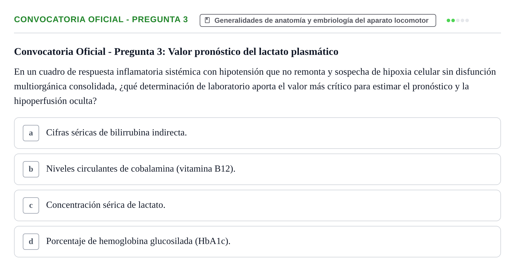 Enunciado: Convocatoria Oficial - Pregunta 3