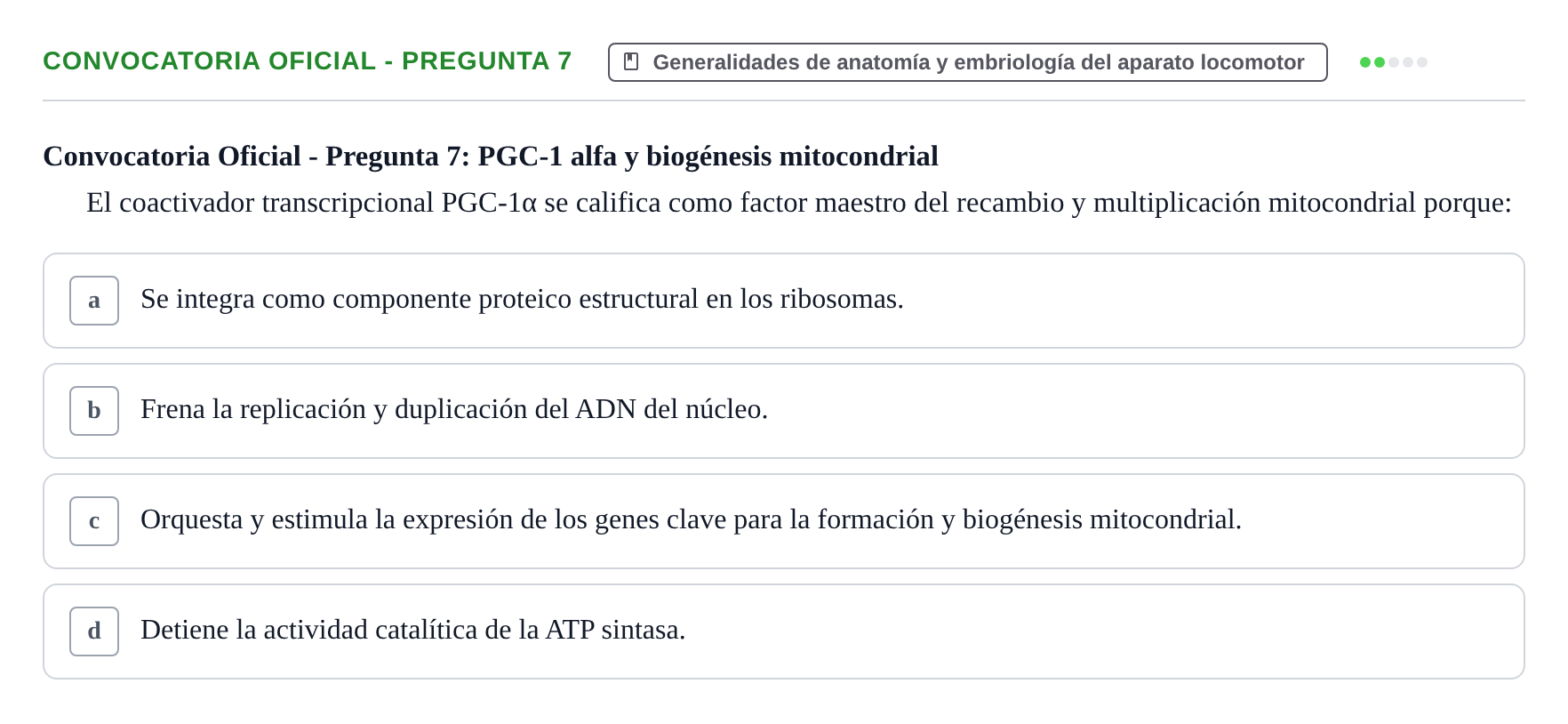 Enunciado: Convocatoria Oficial - Pregunta 7