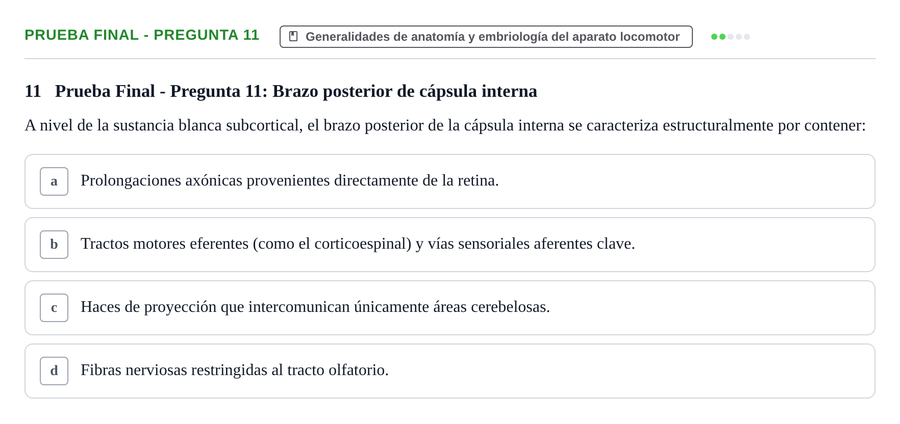 Enunciado: Prueba Final - Pregunta 11