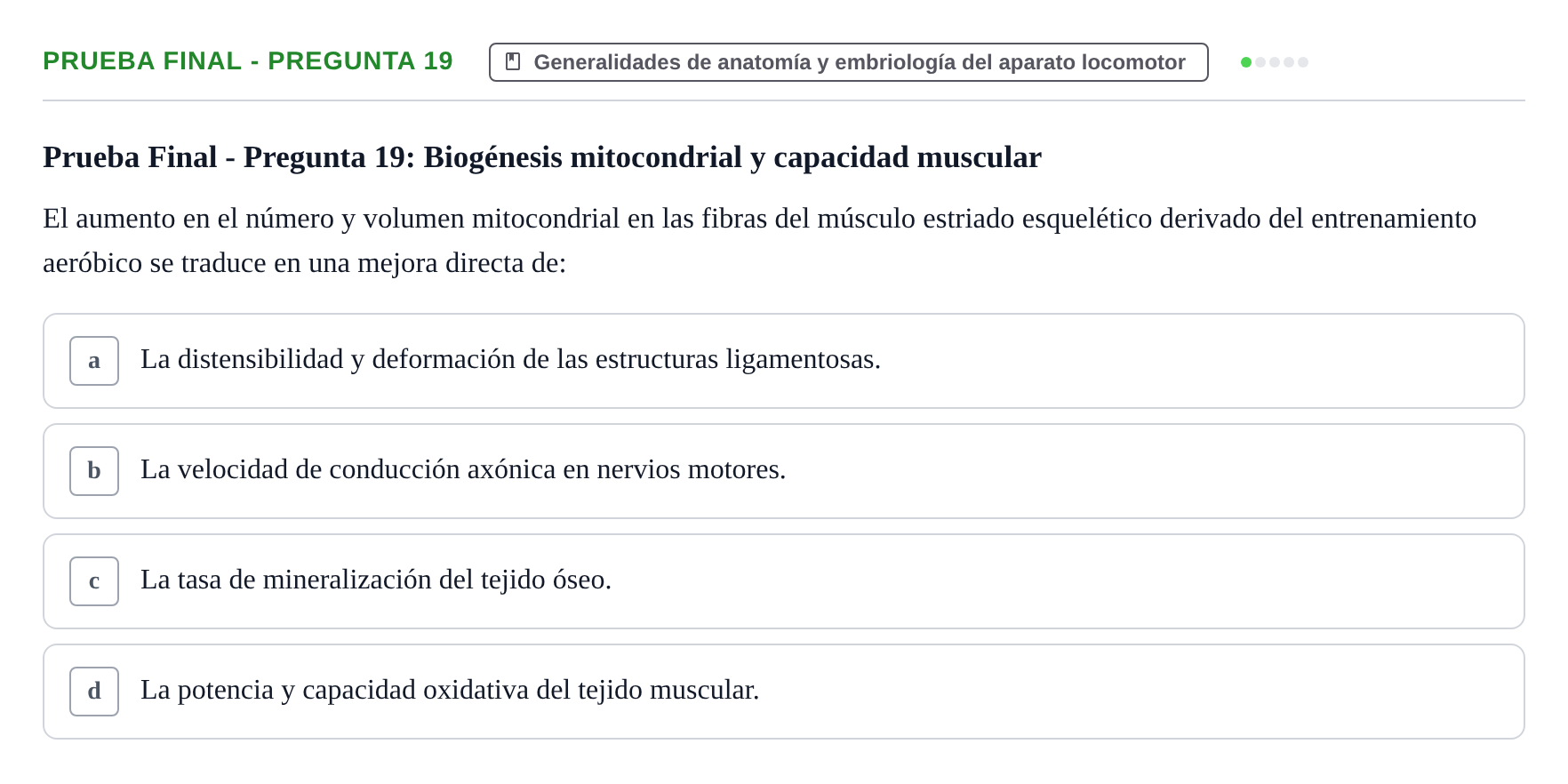Enunciado: Prueba Final - Pregunta 19