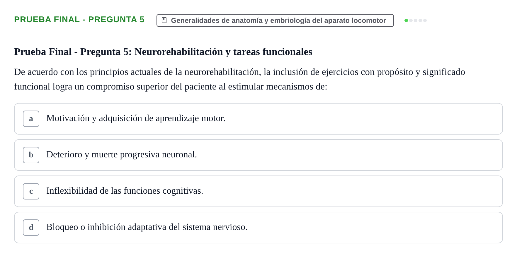 Enunciado: Prueba Final - Pregunta 5