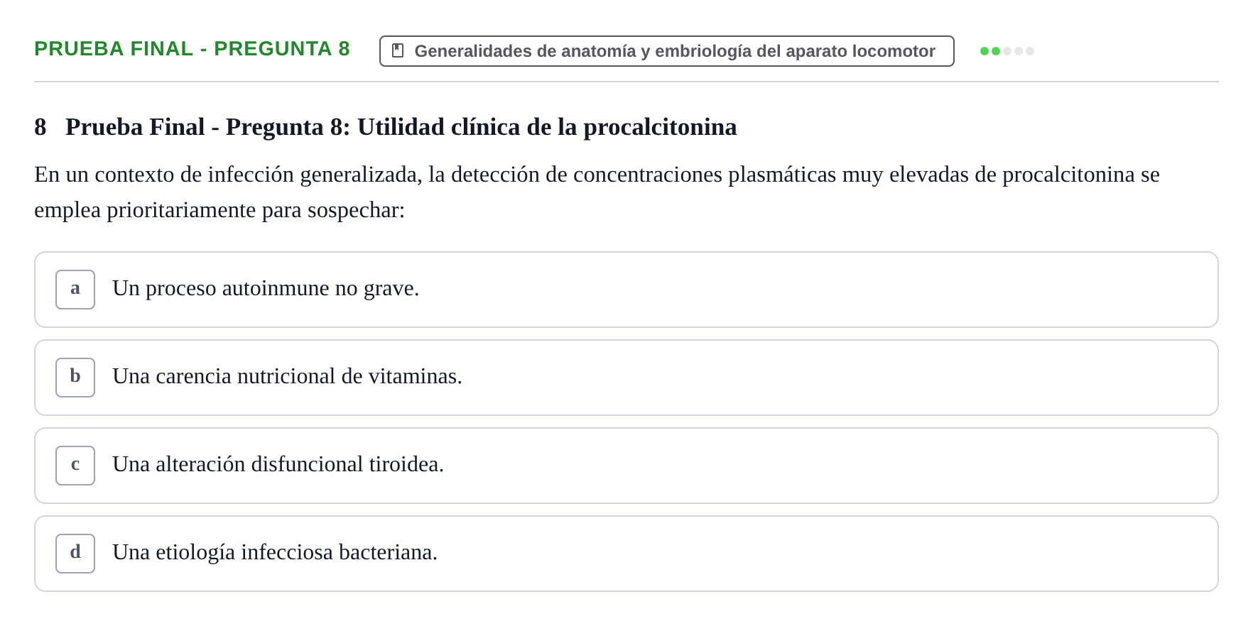 Enunciado: Prueba Final - Pregunta 8
