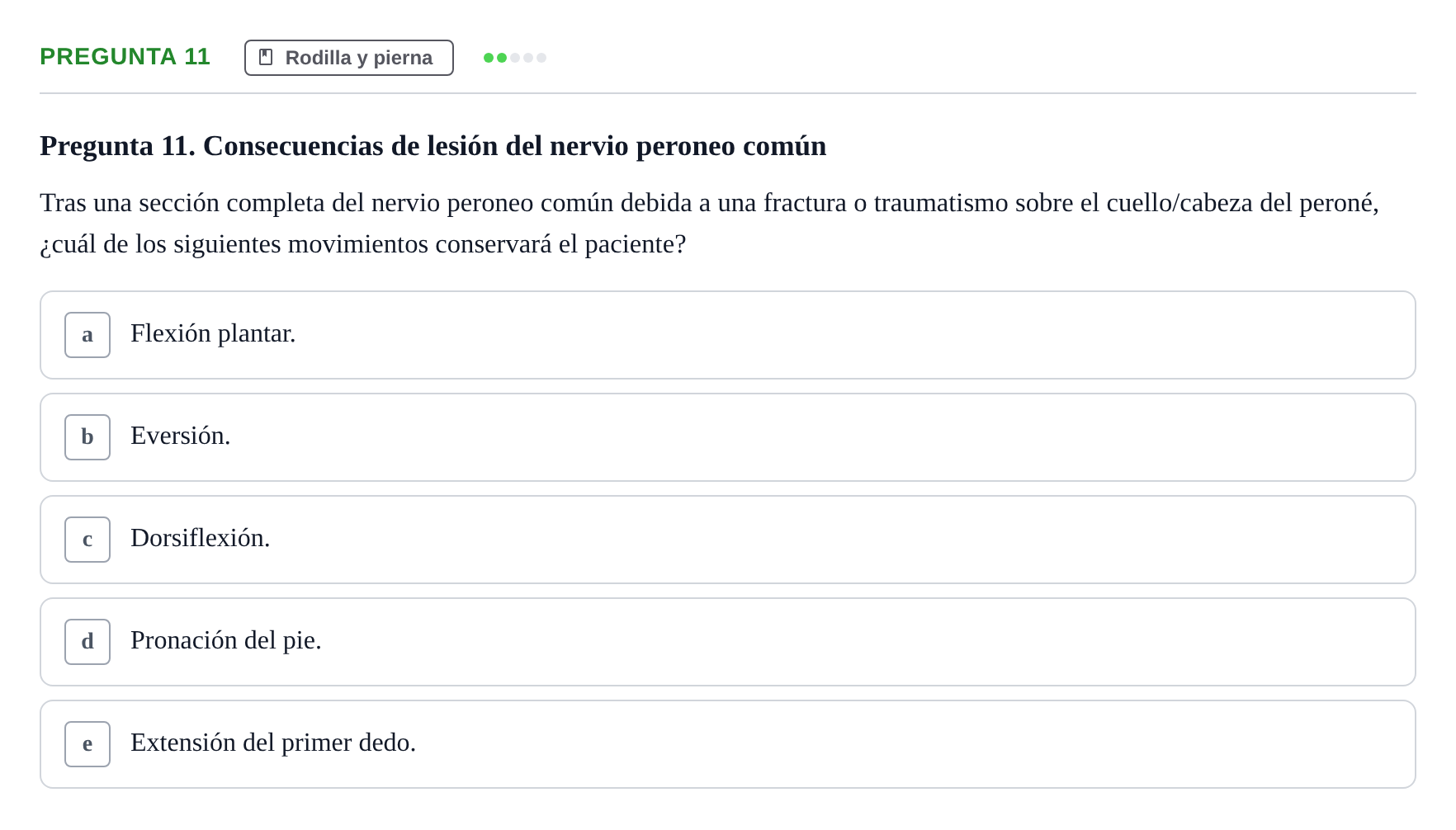 Enunciado: Pregunta 11 · Anatomía General y del Aparato Locomotor URV 2018