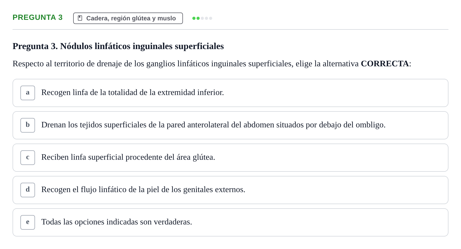 Enunciado: Pregunta 3 · Anatomía General y del Aparato Locomotor URV 2018