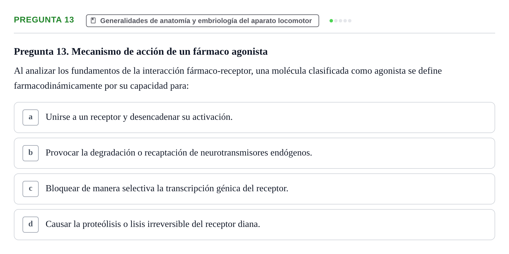 Enunciado: Pregunta 13