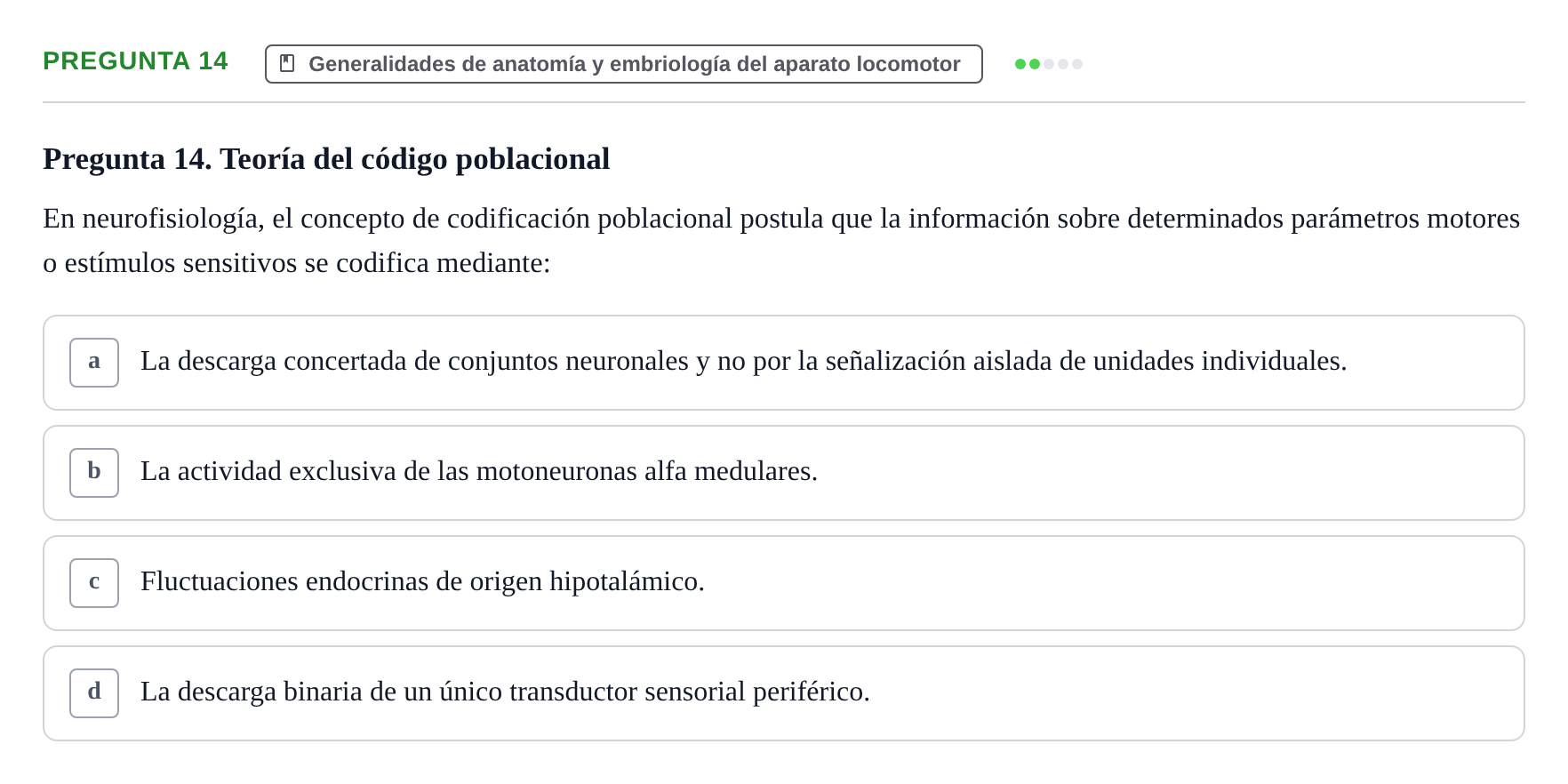 Enunciado: Pregunta 14