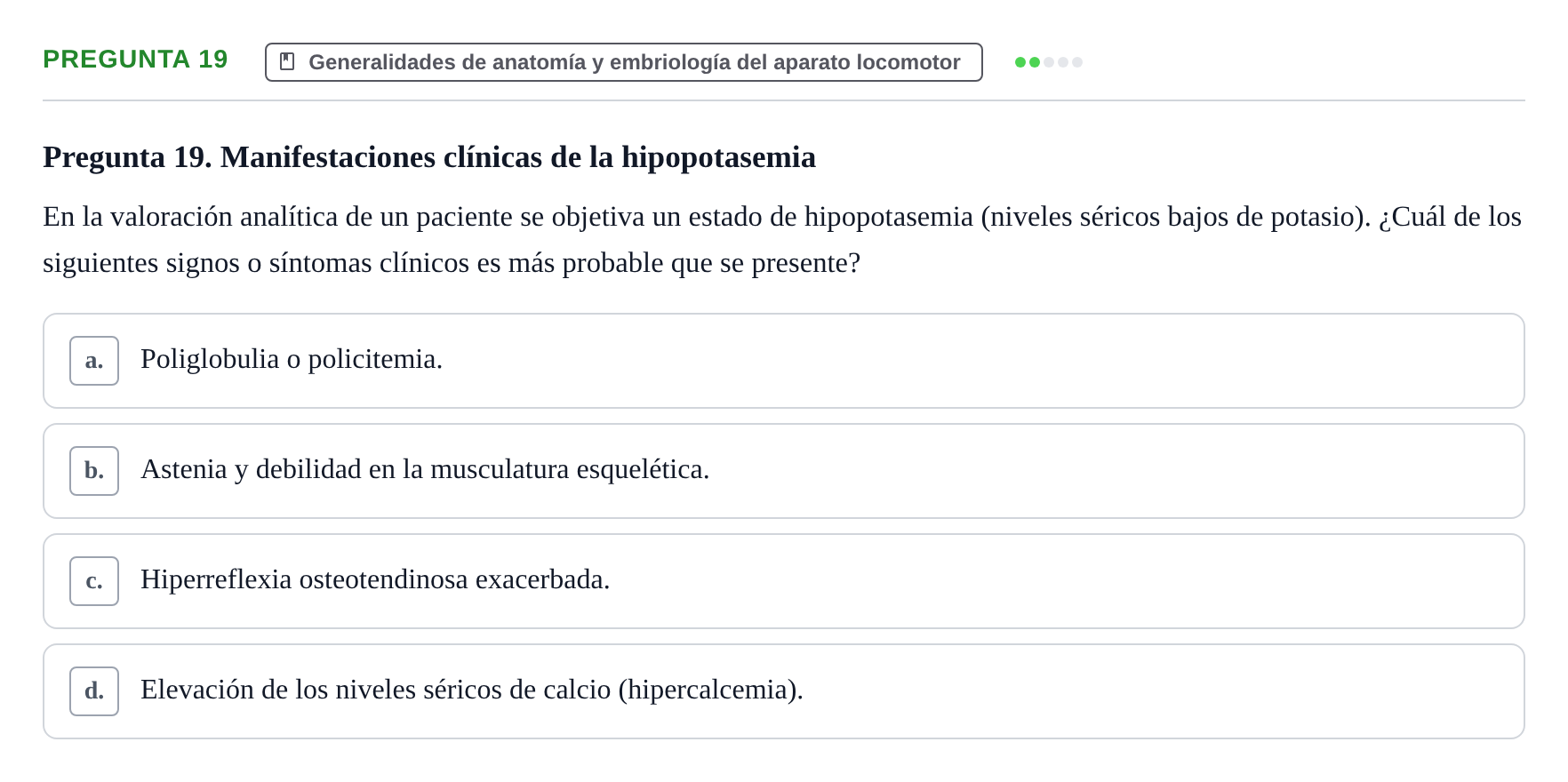 Enunciado: Pregunta 19