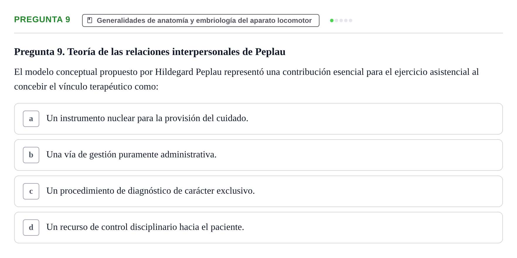Enunciado: Pregunta 9