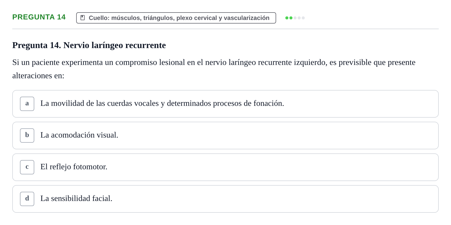 Enunciado: Pregunta 14