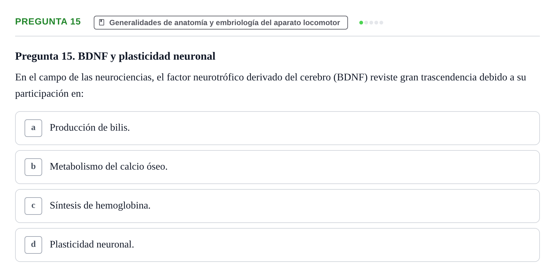 Enunciado: Pregunta 15