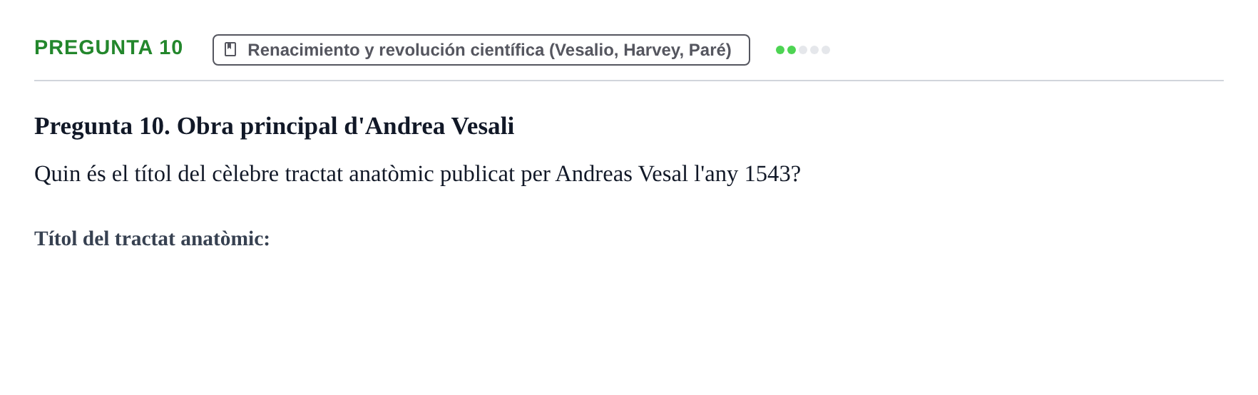 Enunciado: Pregunta 10 · Bases de la Investigación y Documentación URV 2022
