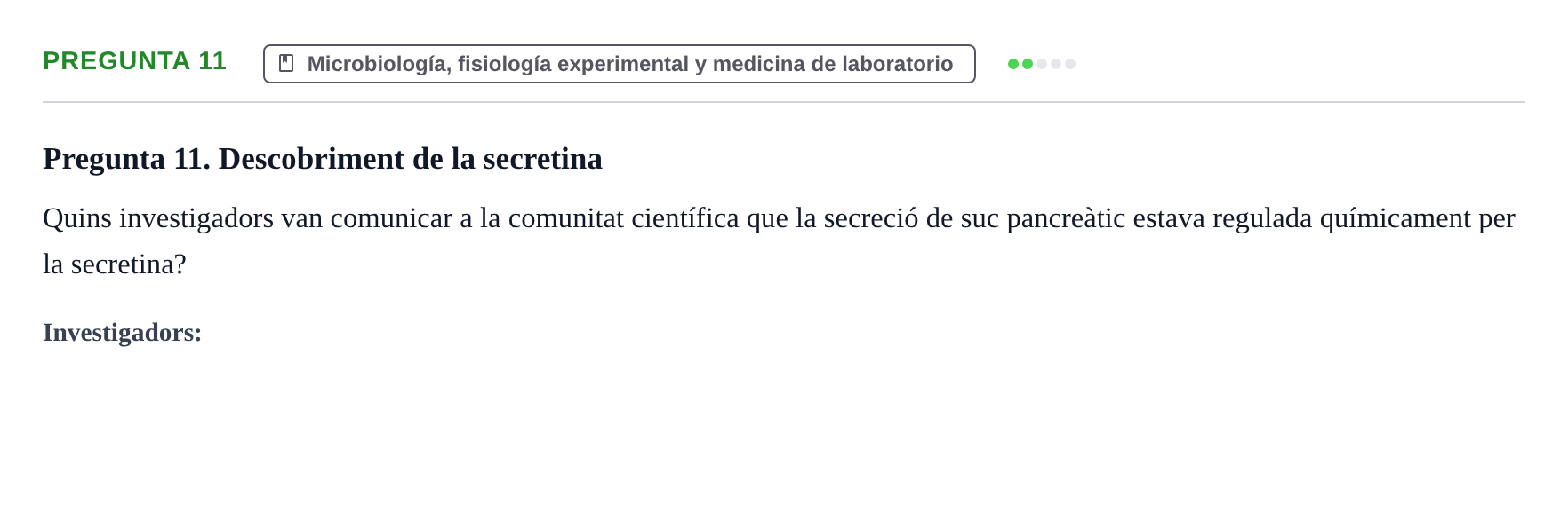 Enunciado: Pregunta 11 · Bases de la Investigación y Documentación URV 2022