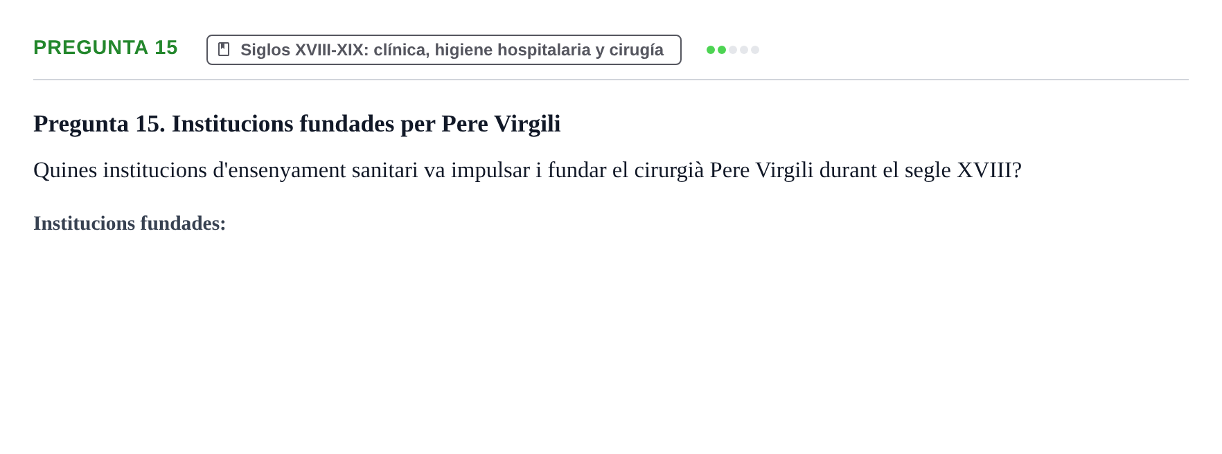 Enunciado: Pregunta 15 · Bases de la Investigación y Documentación URV 2022