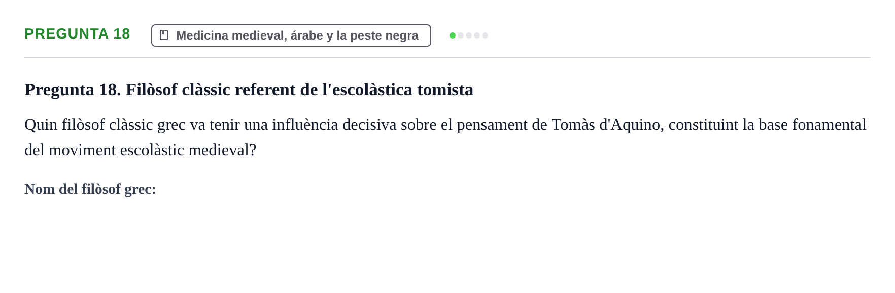 Enunciado: Pregunta 18 · Bases de la Investigación y Documentación URV 2022