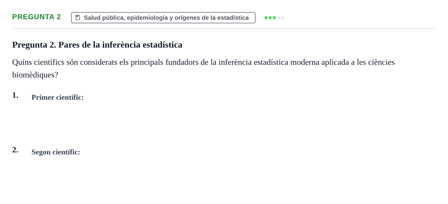 Enunciado: Pregunta 2 · Bases de la Investigación y Documentación URV 2022