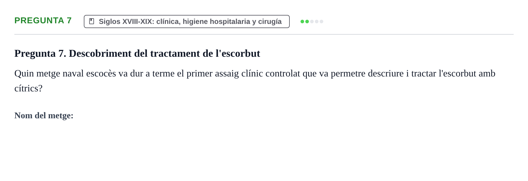 Enunciado: Pregunta 7 · Bases de la Investigación y Documentación URV 2022