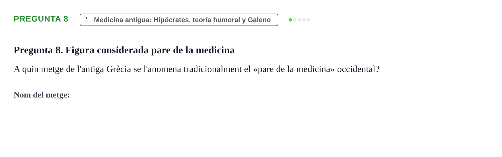 Enunciado: Pregunta 8 · Bases de la Investigación y Documentación URV 2022