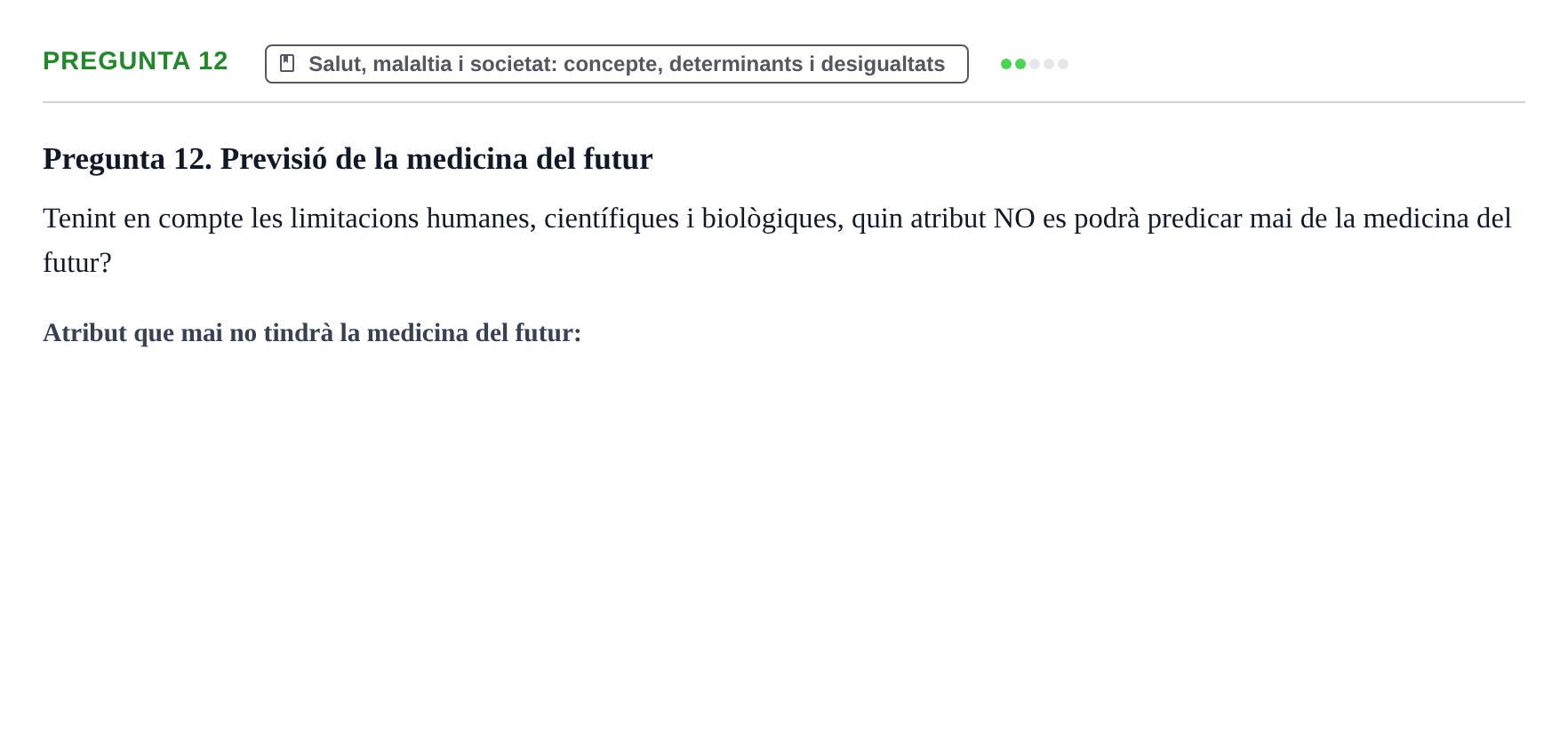 Enunciado: Pregunta 12 · Introducción a la Salud, Antropología, Demografía. Historia de la Medicina UB 2012
