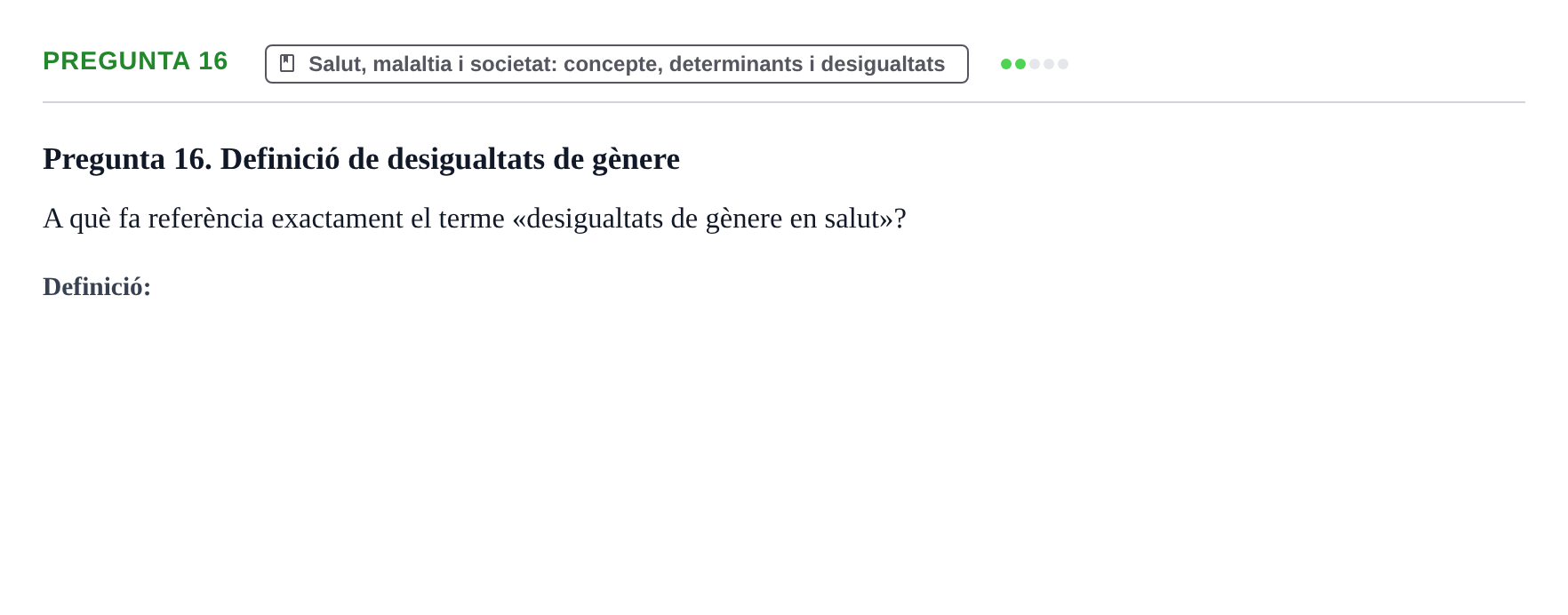 Enunciado: Pregunta 16 · Introducción a la Salud, Antropología, Demografía. Historia de la Medicina UB 2012