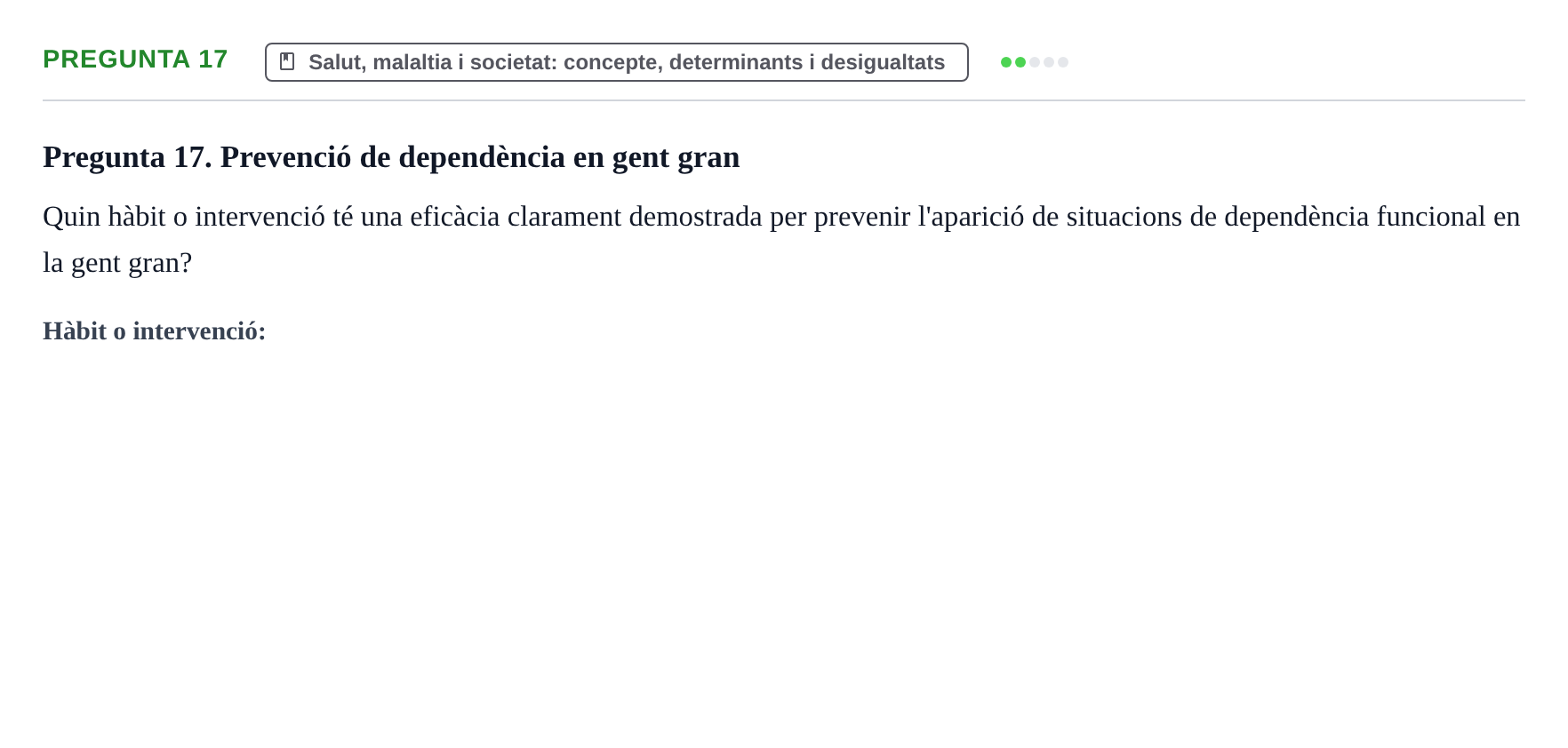 Enunciado: Pregunta 17 · Introducción a la Salud, Antropología, Demografía. Historia de la Medicina UB 2012