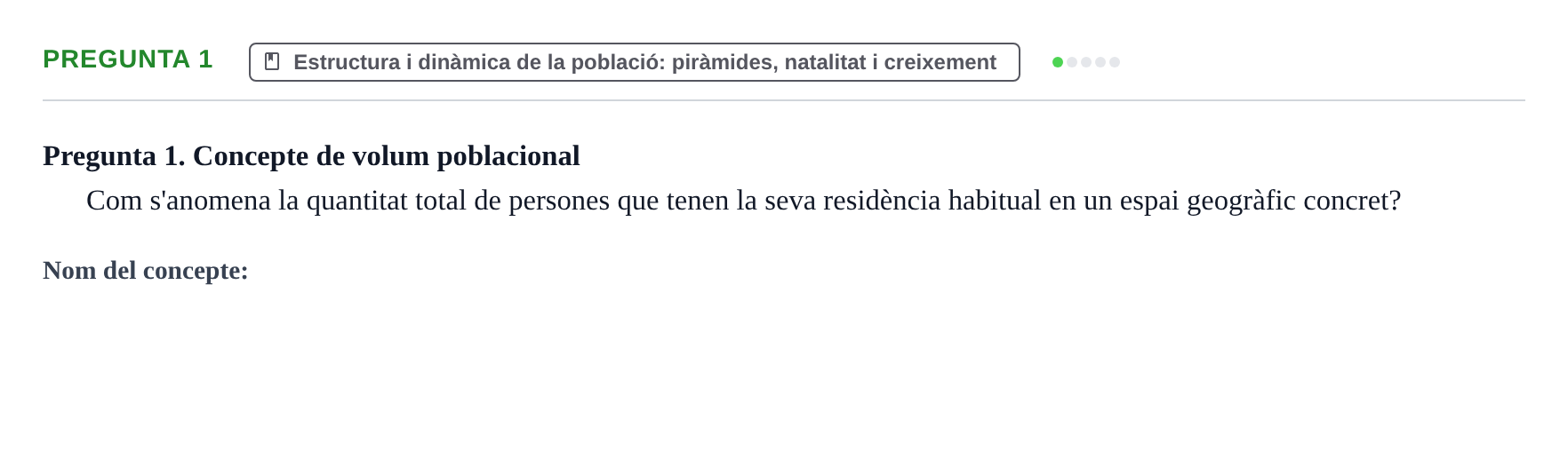Enunciado: Pregunta 1 · Introducción a la Salud, Antropología, Demografía. Historia de la Medicina UB 2012
