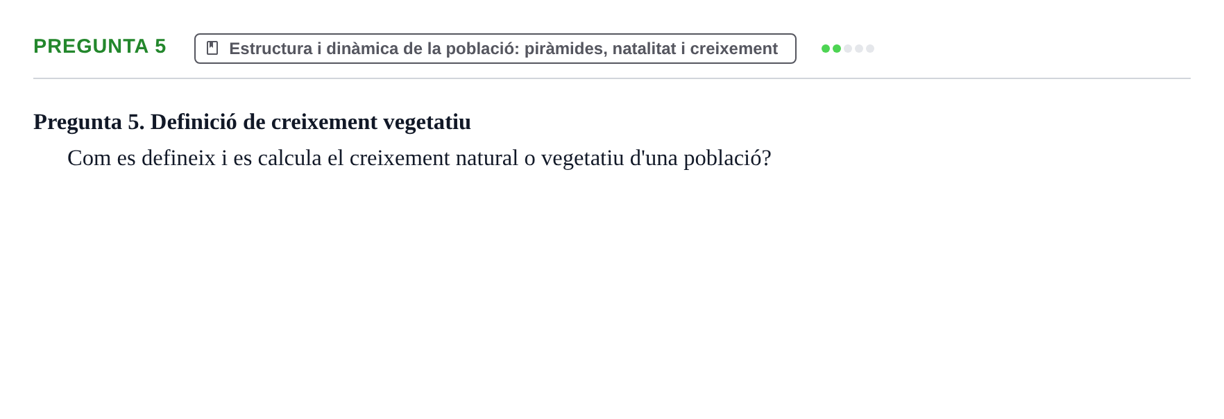 Enunciado: Pregunta 5 · Introducción a la Salud, Antropología, Demografía. Historia de la Medicina UB 2012