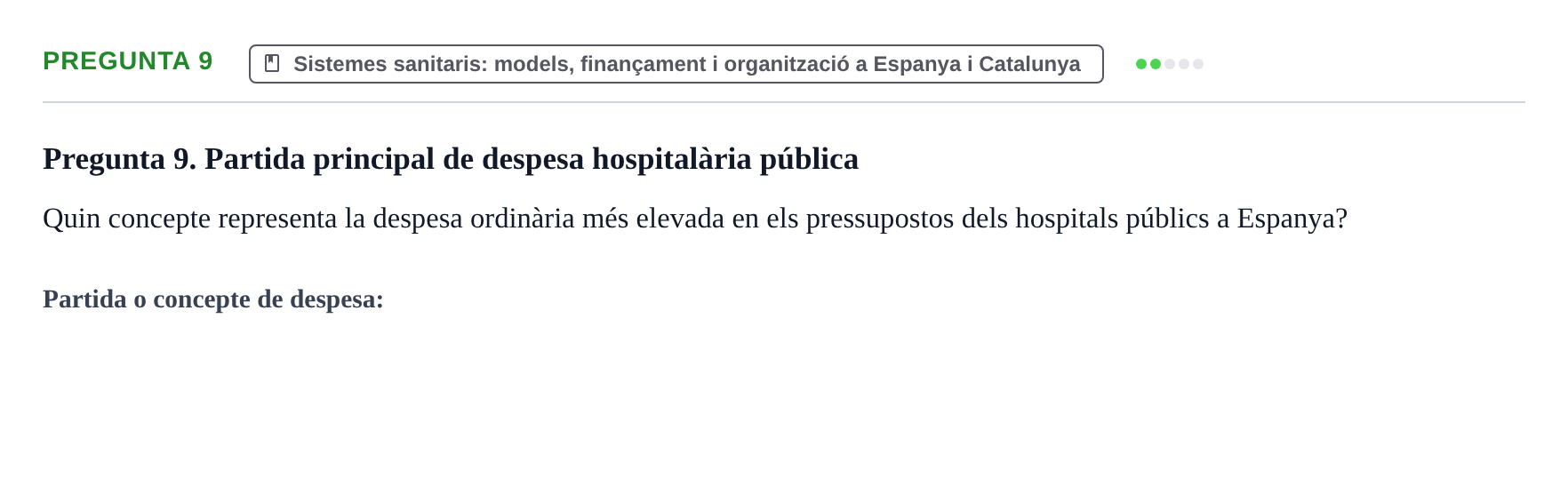 Enunciado: Pregunta 9 · Introducción a la Salud, Antropología, Demografía. Historia de la Medicina UB 2012