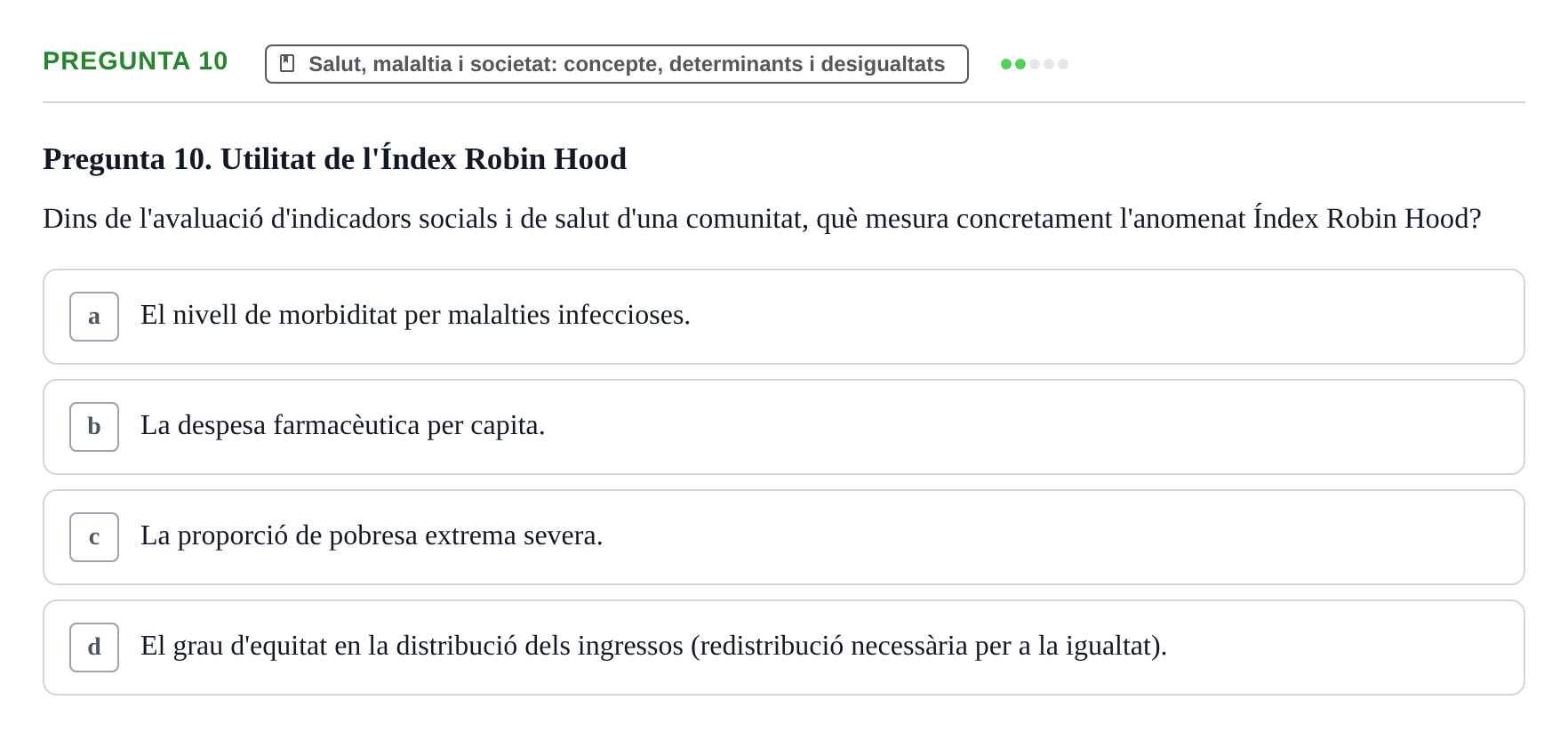 Enunciado: Pregunta 10 · Introducción a la Salud, Antropología, Demografía. Historia de la Medicina UB 2012
