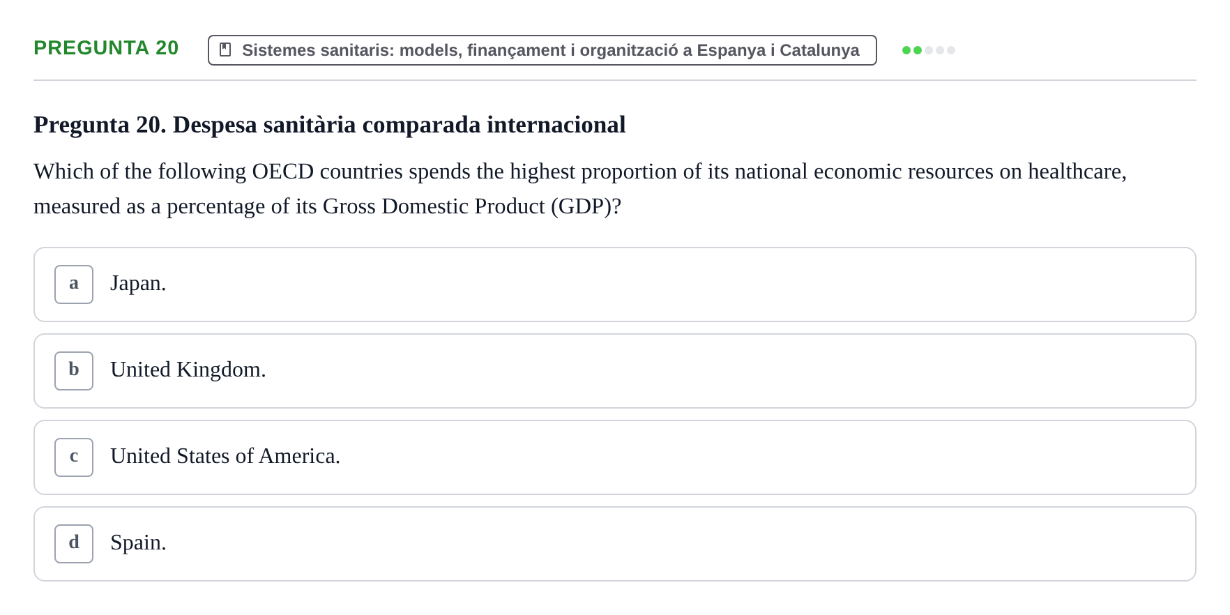 Enunciado: Pregunta 20 · Introducción a la Salud, Antropología, Demografía. Historia de la Medicina UB 2012