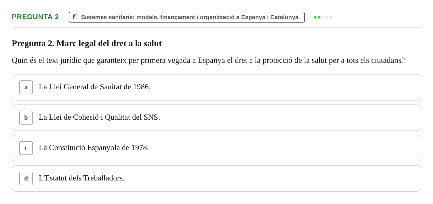 Enunciado: Pregunta 2 · Introducción a la Salud, Antropología, Demografía. Historia de la Medicina UB 2012