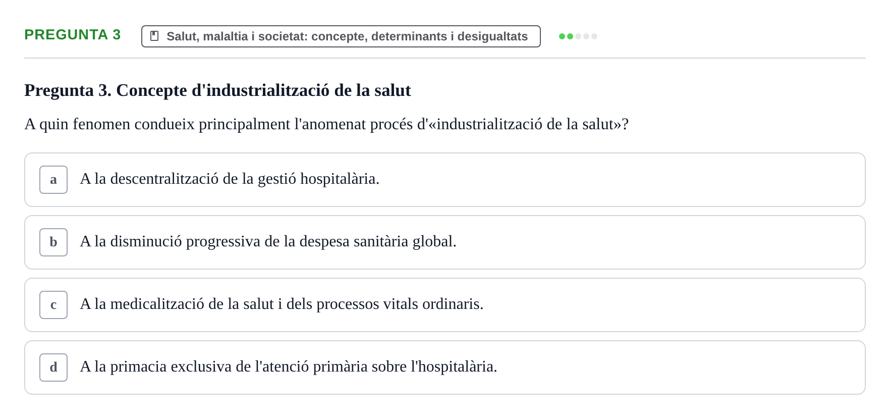 Enunciado: Pregunta 3 · Introducción a la Salud, Antropología, Demografía. Historia de la Medicina UB 2012