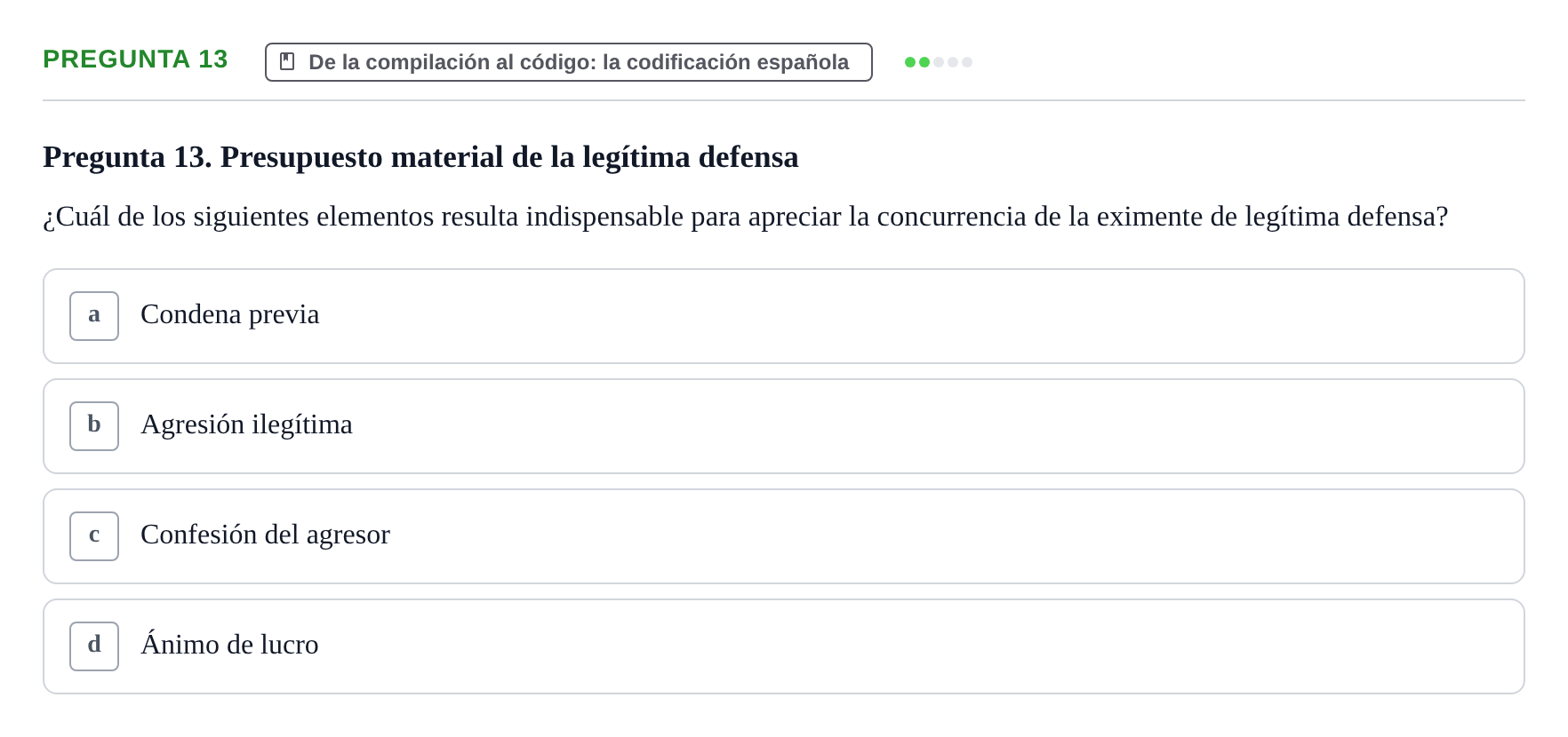 Enunciado: Pregunta 13