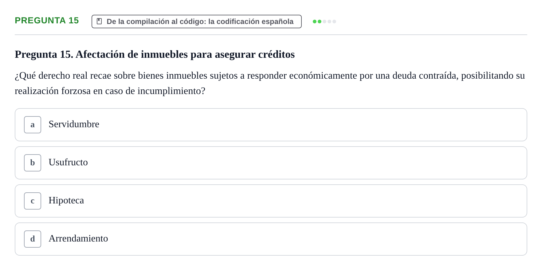 Enunciado: Pregunta 15
