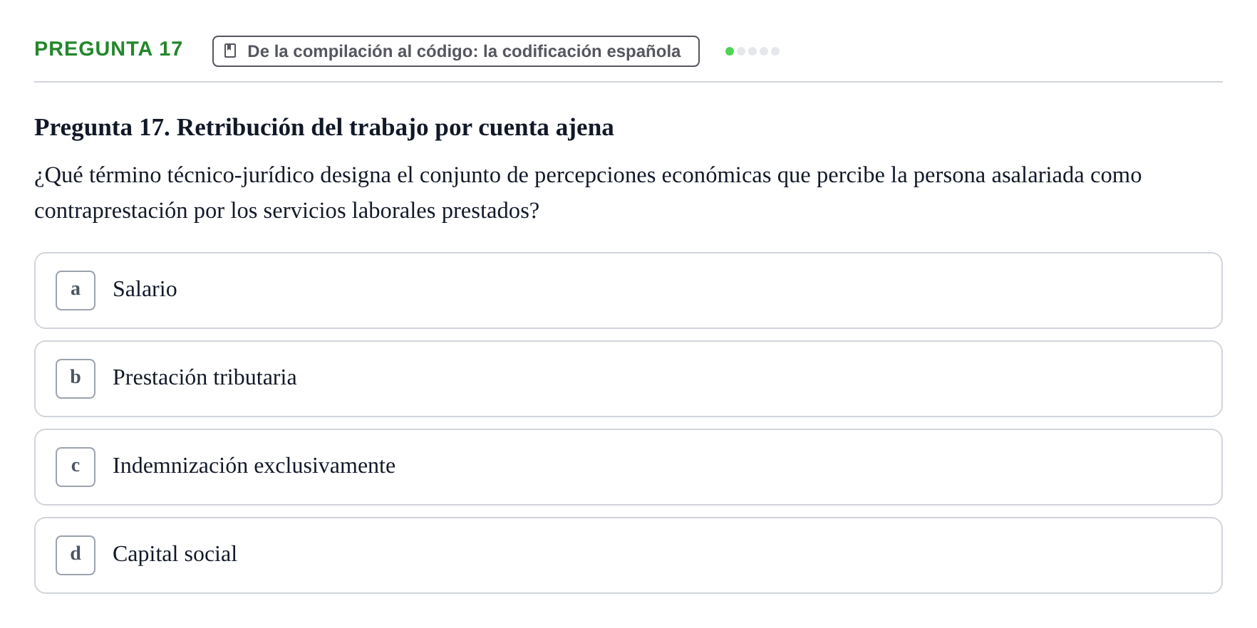 Enunciado: Pregunta 17