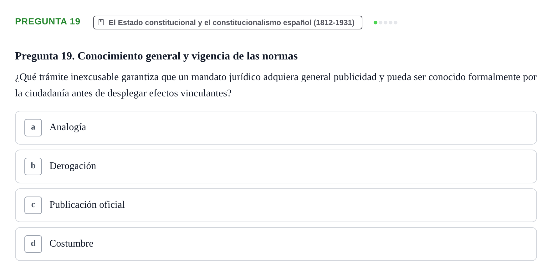 Enunciado: Pregunta 19