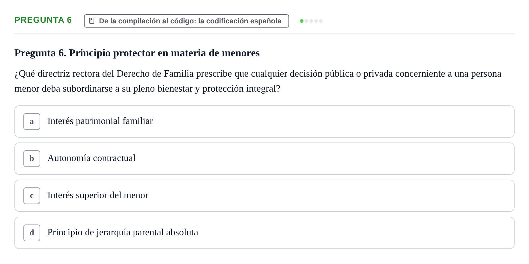 Enunciado: Pregunta 6