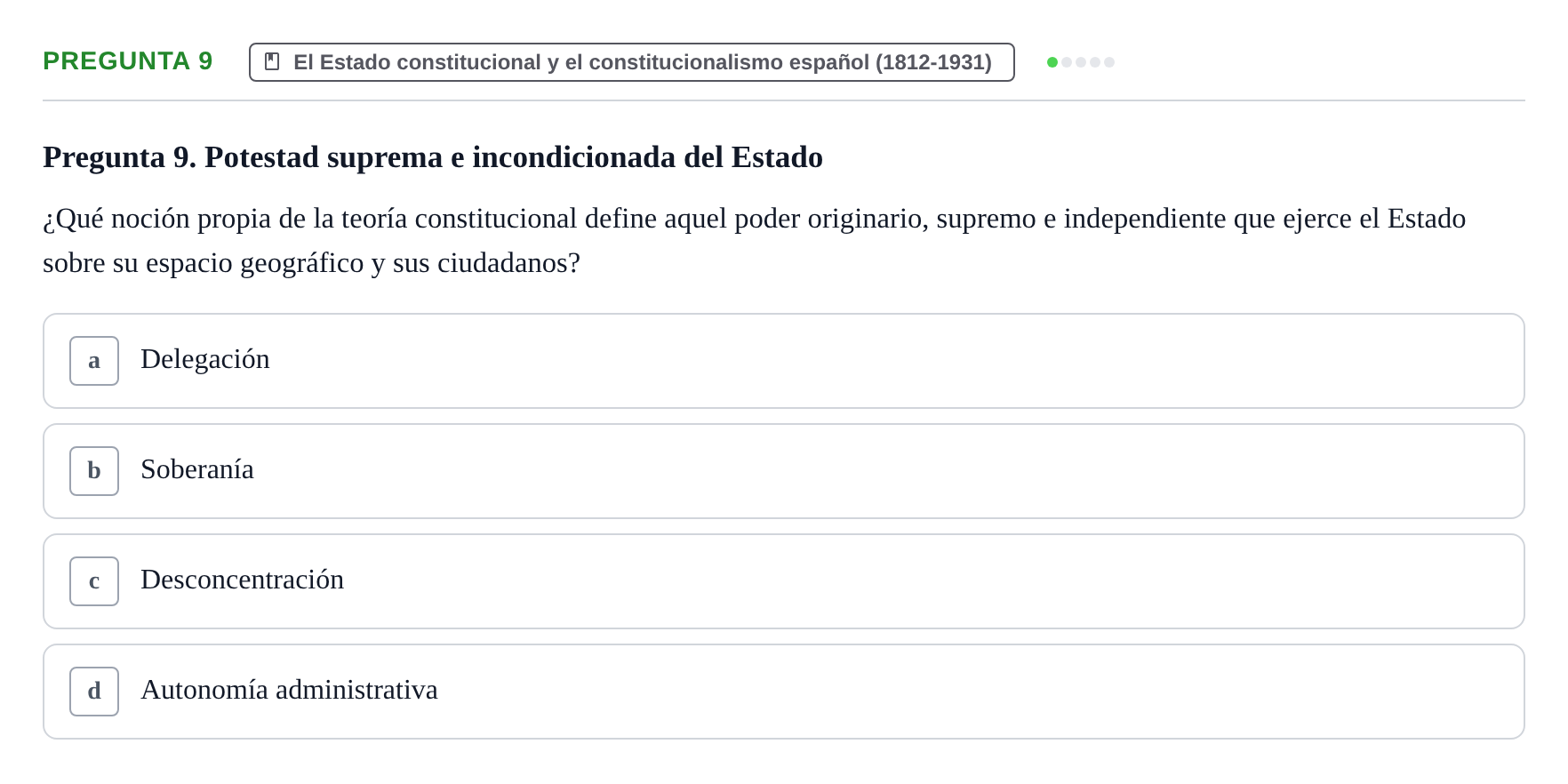 Enunciado: Pregunta 9