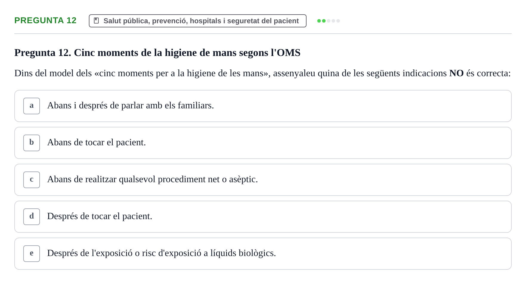 Enunciado: Pregunta 12 · Introducción a la Salud, Antropología, Demografía. Historia de la Medicina UB 2016