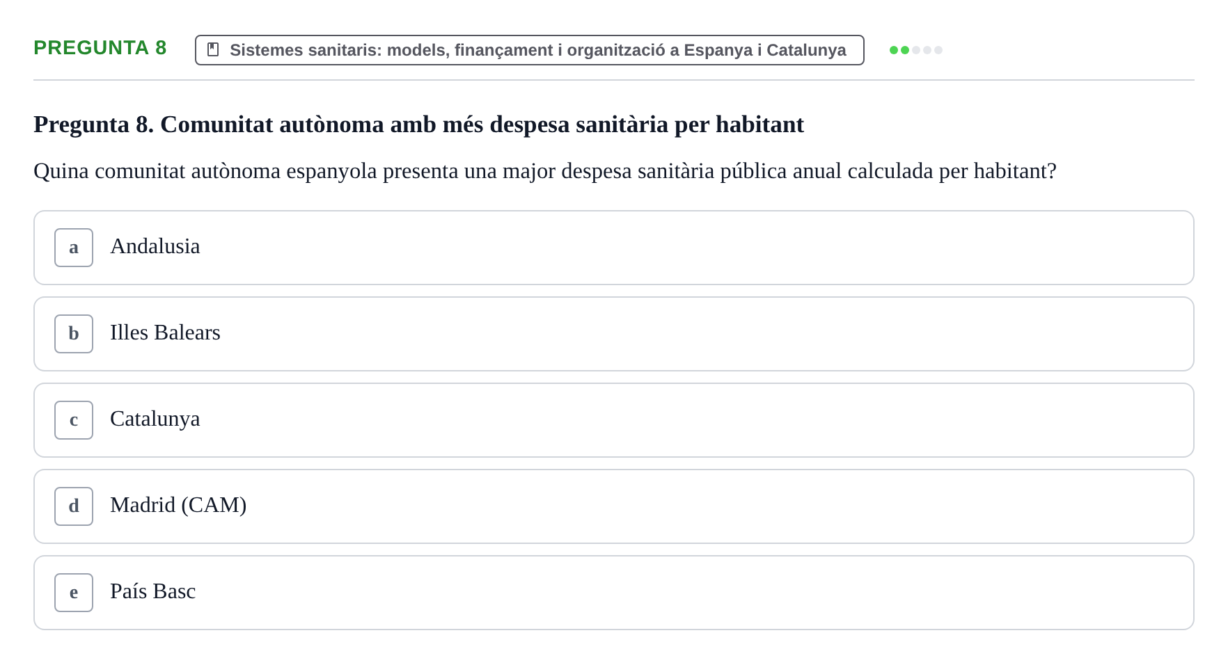Enunciado: Pregunta 8 · Introducción a la Salud, Antropología, Demografía. Historia de la Medicina UB 2016