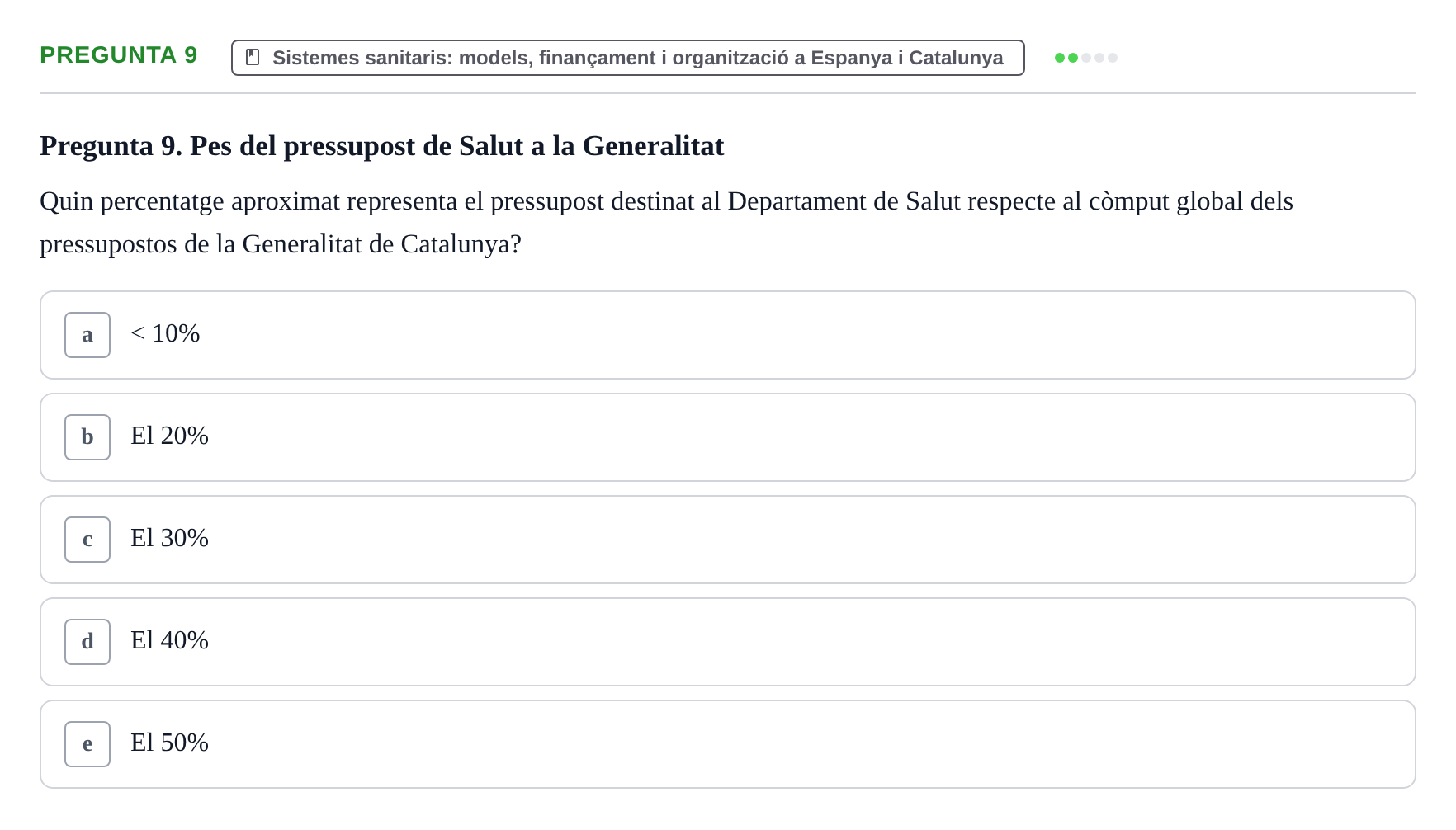 Enunciado: Pregunta 9 · Introducción a la Salud, Antropología, Demografía. Historia de la Medicina UB 2016