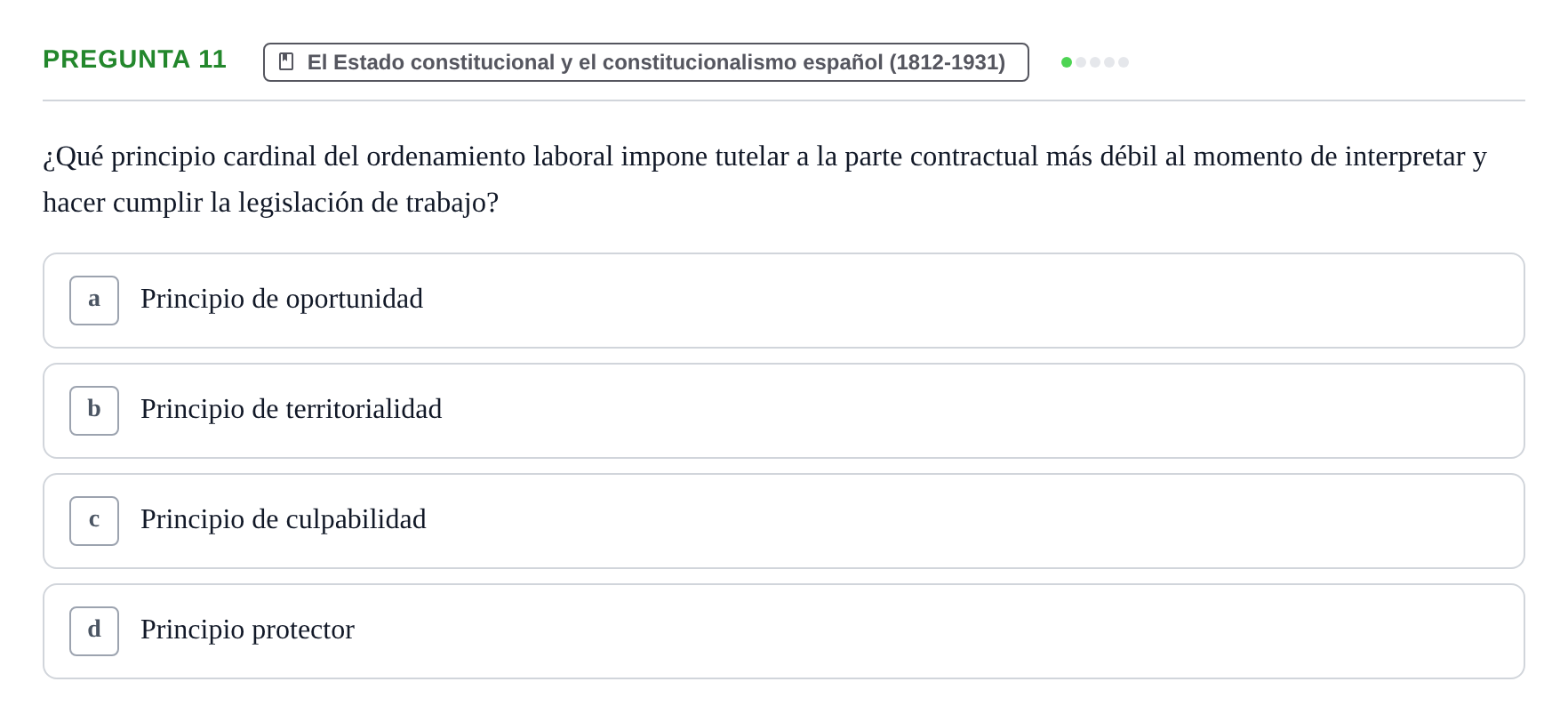 Enunciado: Pregunta 11