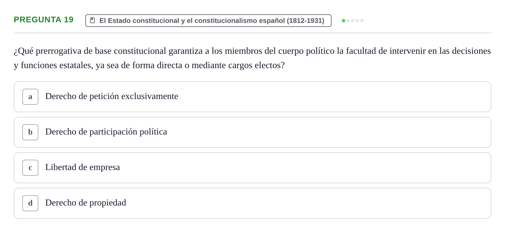 Enunciado: Pregunta 19