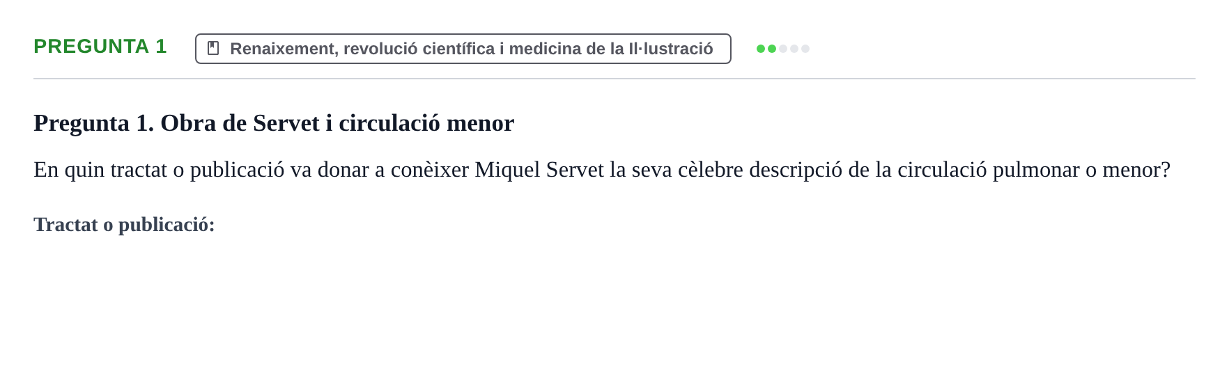Enunciado: Pregunta 1 · Introducción a la Salud, Antropología, Demografía. Historia de la Medicina UB Juny 2006