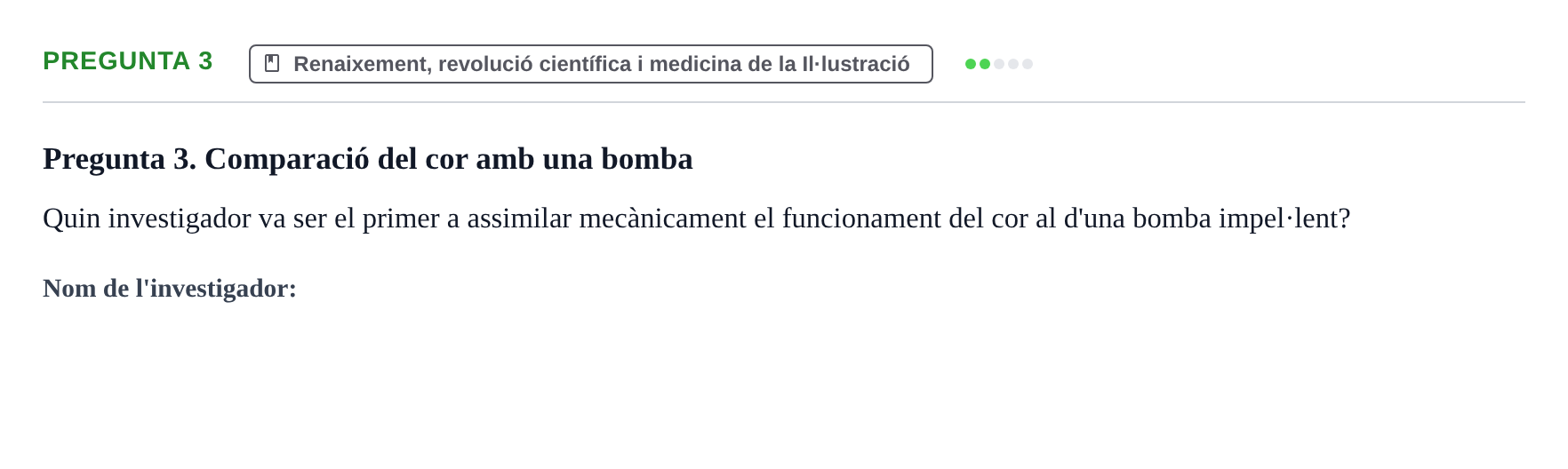 Enunciado: Pregunta 3 · Introducción a la Salud, Antropología, Demografía. Historia de la Medicina UB Juny 2006