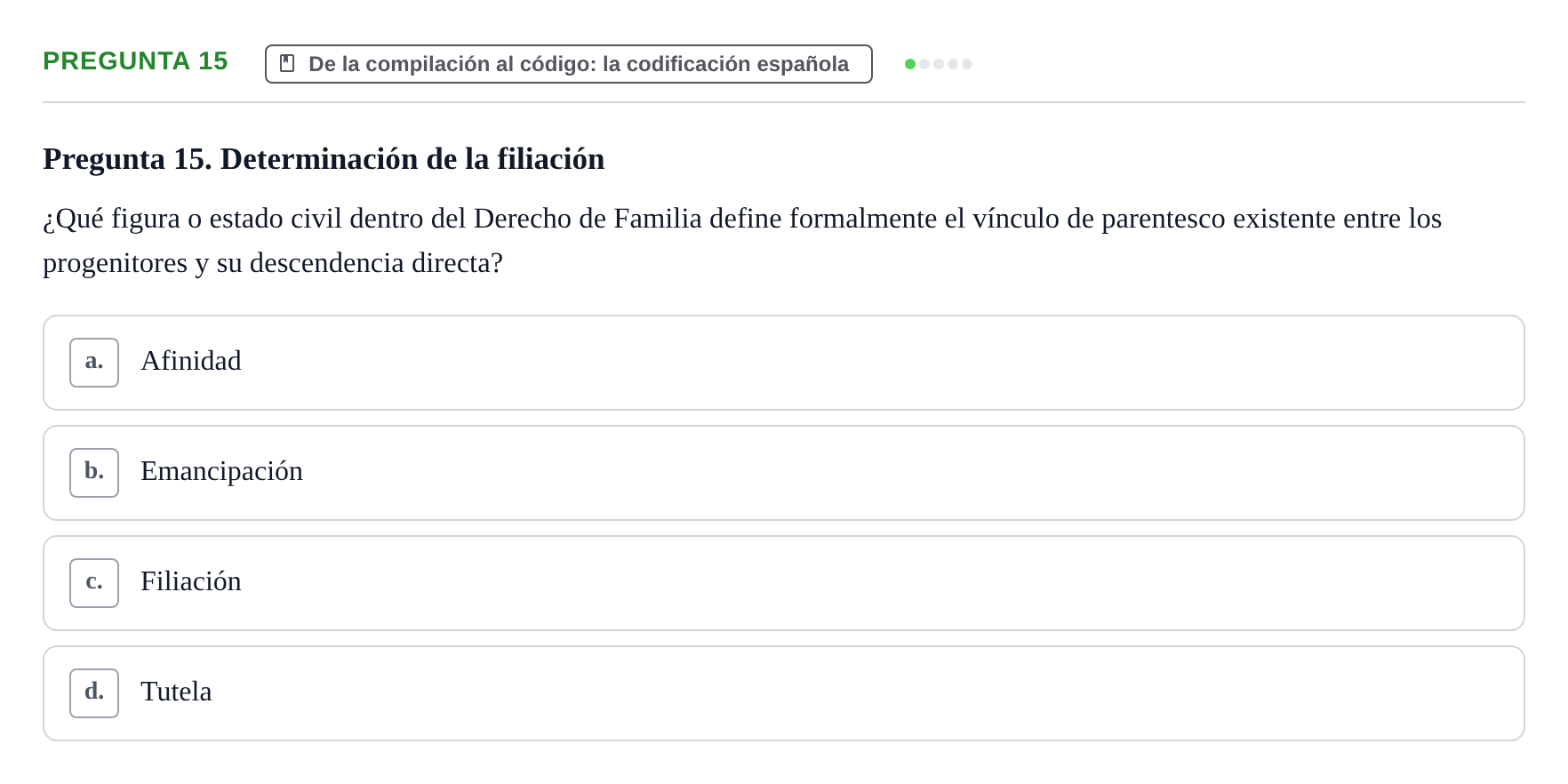 Enunciado: Pregunta 15